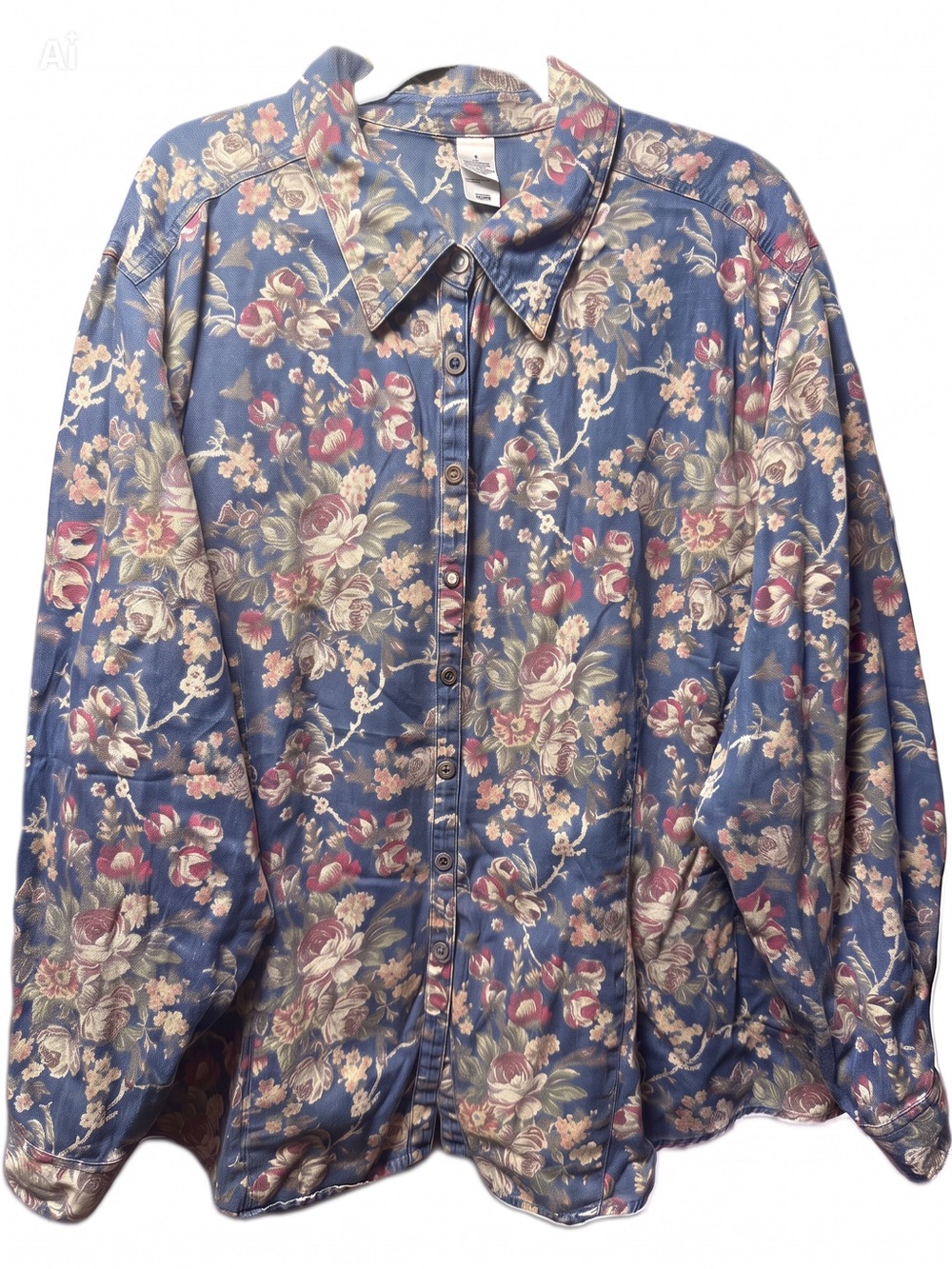 Vintage Liz Claiborne Sport Denim Floral 90s  shirt